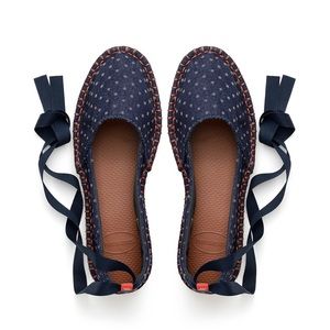 WOMEN'S ORIGINE SLIM VELVET LACE-UP ESPADRILLE